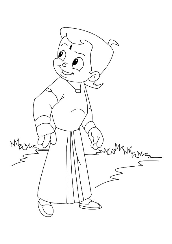 Plansa de colorat cu Chhota Bheem 18 10